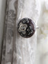 DARK BROWN FLOWER DESIGN CURTAIN TIE BACKS HOOK - (SET OF TWO PIECES)